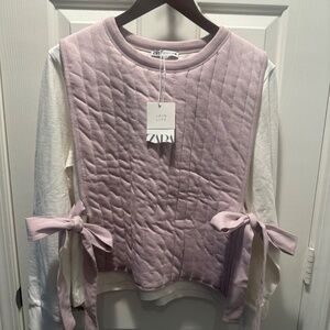 Cute puffer vest & shirt combo